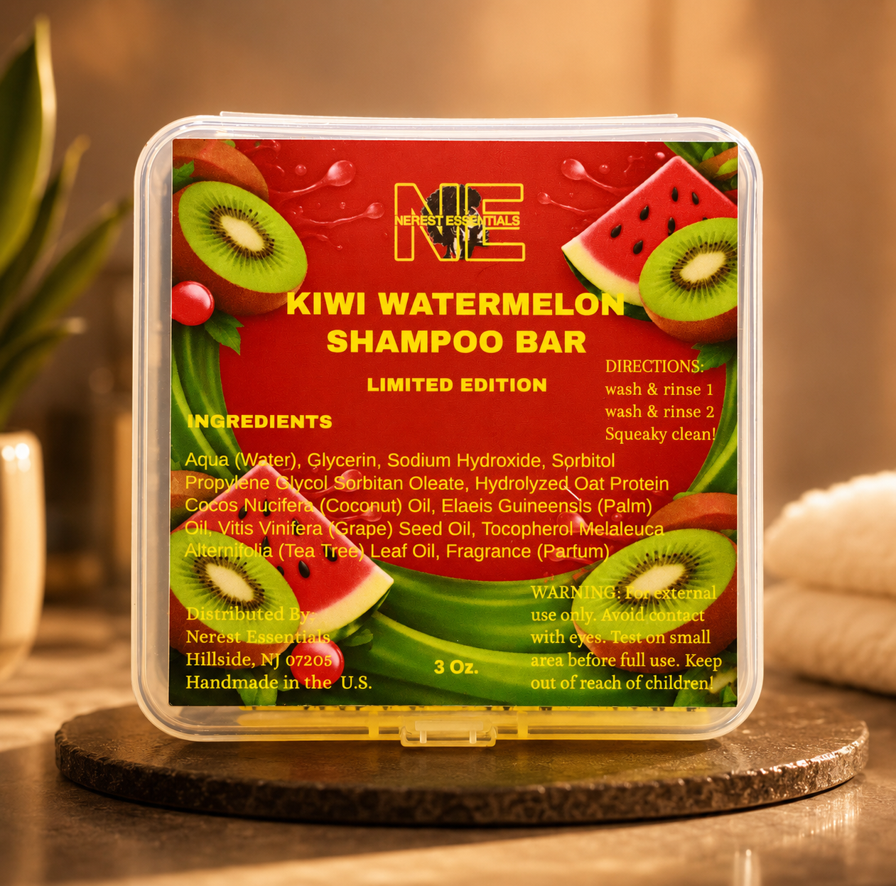 Kiwi Watermelon Shampoo Bar | Limited Edition