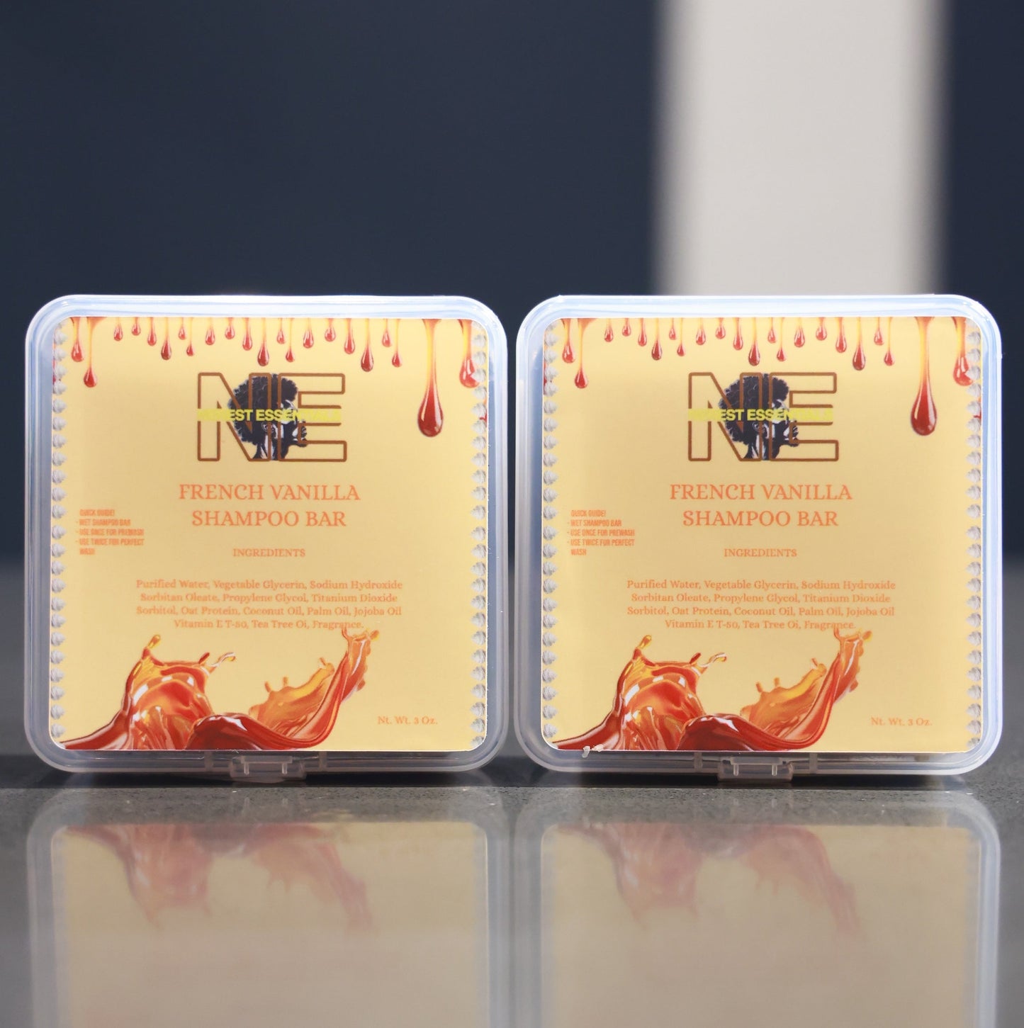 2x French vanilla Shampoo Bars