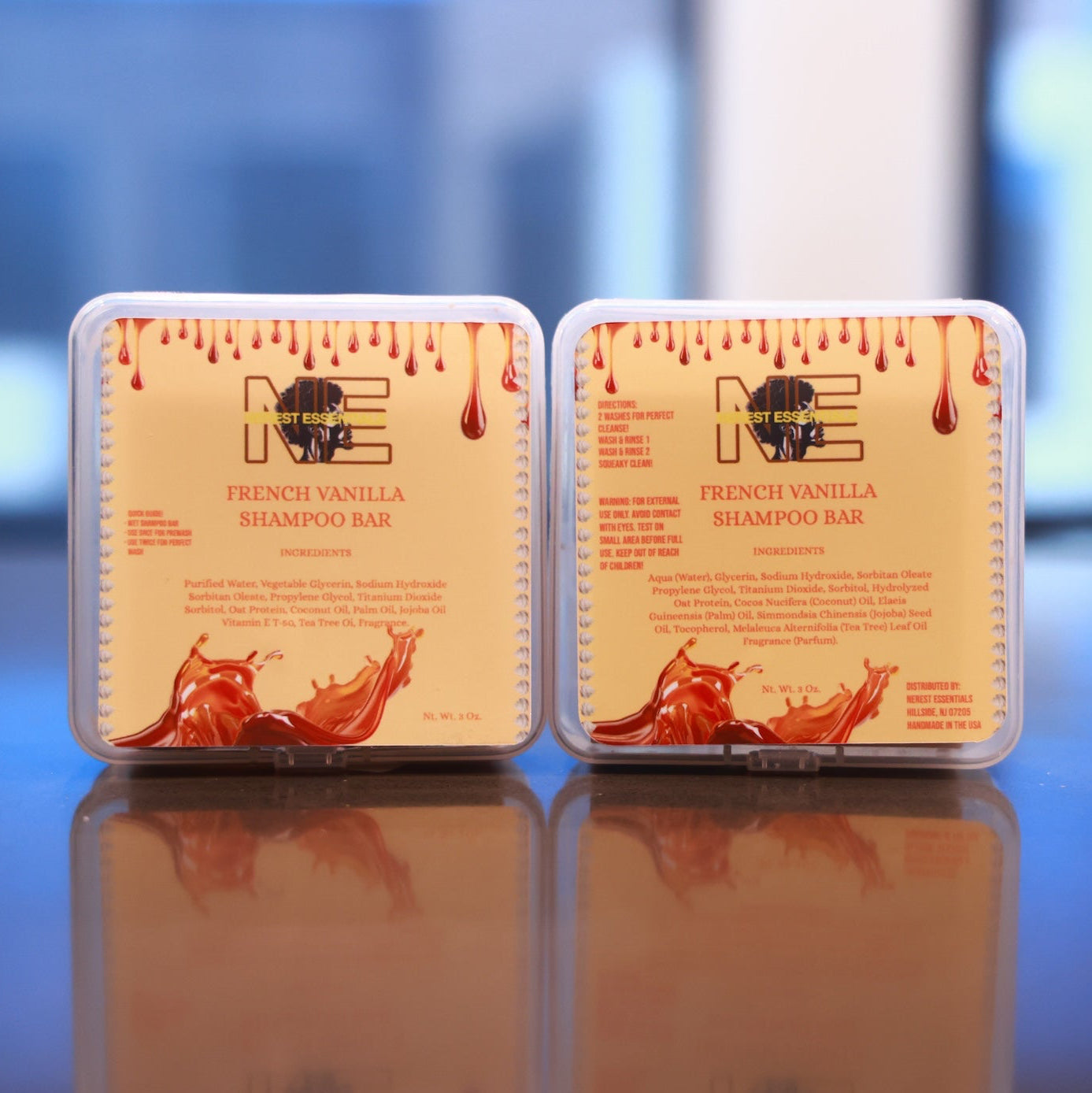 2x French vanilla Shampoo Bars