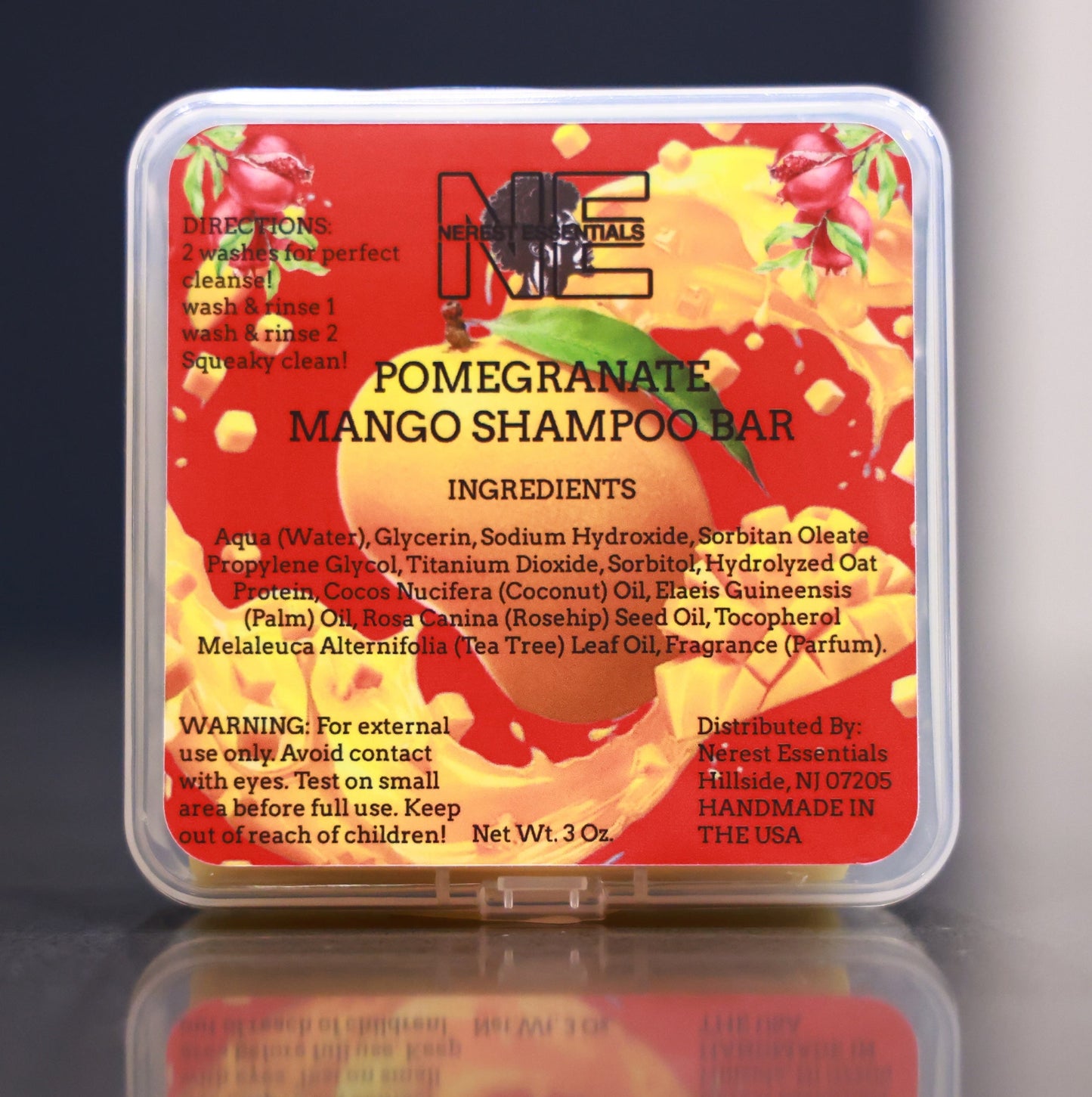 Pomegranate Mango Shampoo Bar