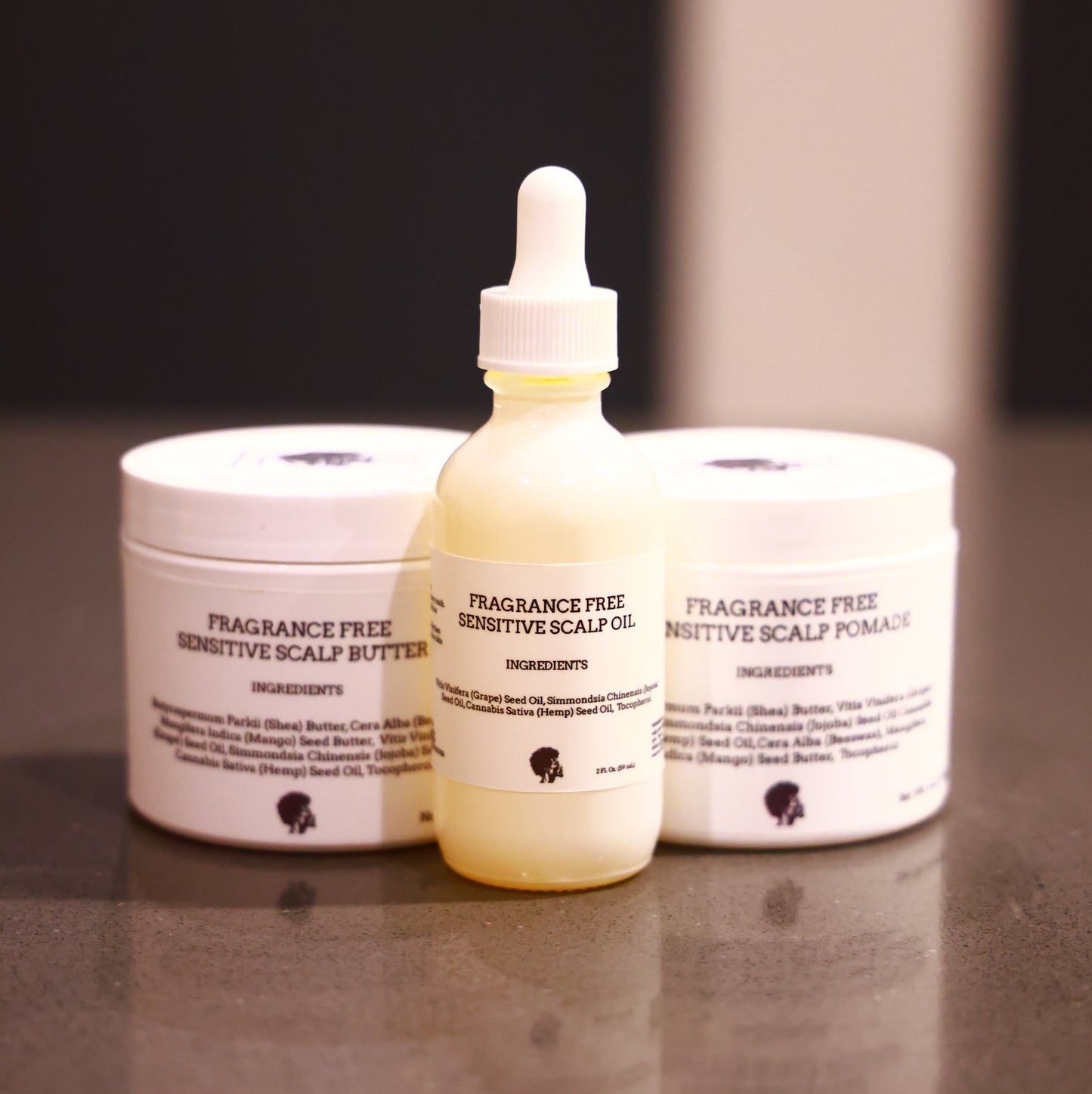 Fragrance Free Butter/Pomade/Oil Trio