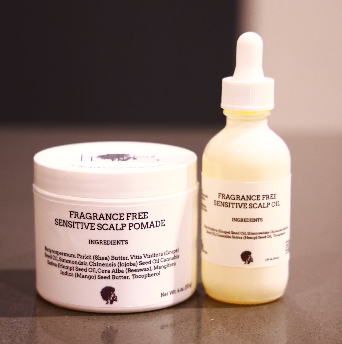Fragrance Free Pomade & Oil Duo