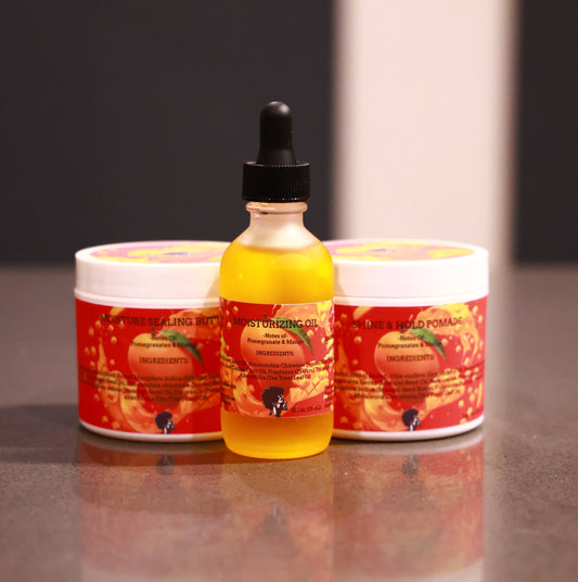 Pom-Mango Butter/Pomade/Oil Trio (Limited Edition)