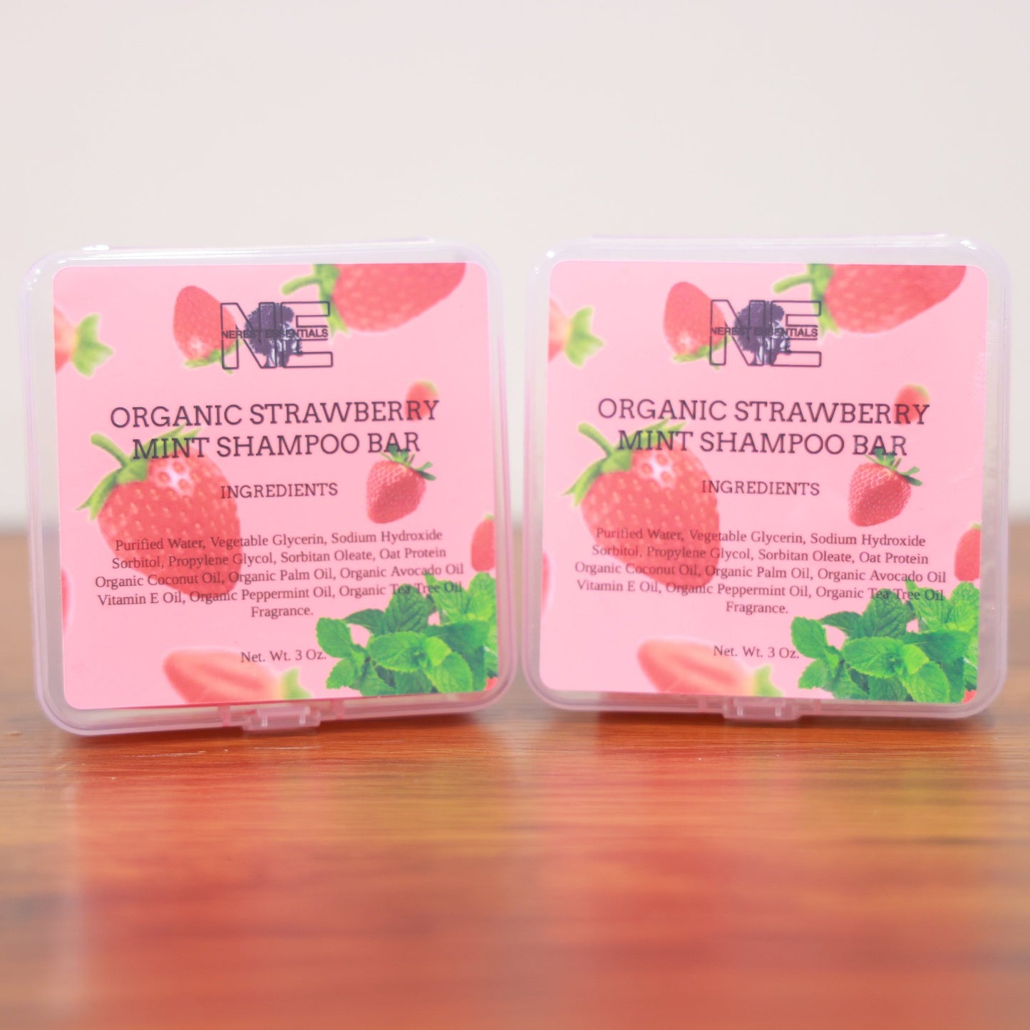 2x Strawberry Mint Shampoo Bars